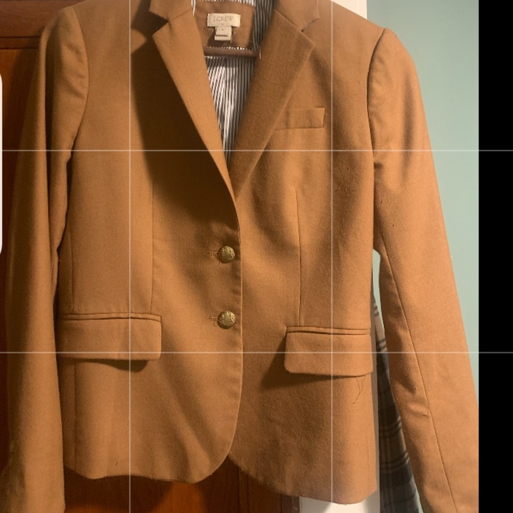 J Crew Schoolboy Blazer Camel Color sz 0